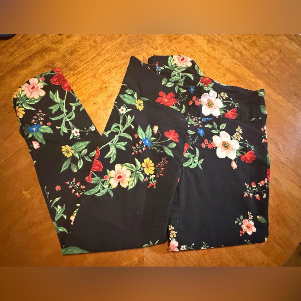Zac & Rachel Black Floral Pants